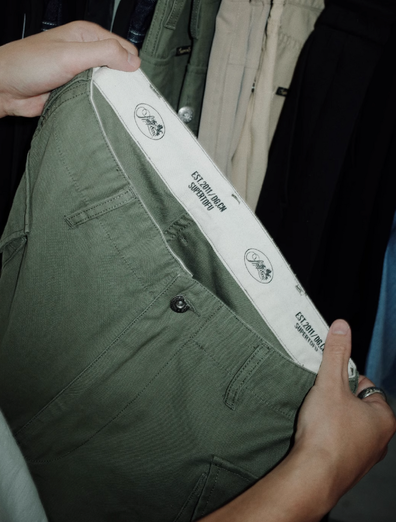 green straight  P43 cargo pants   N4993