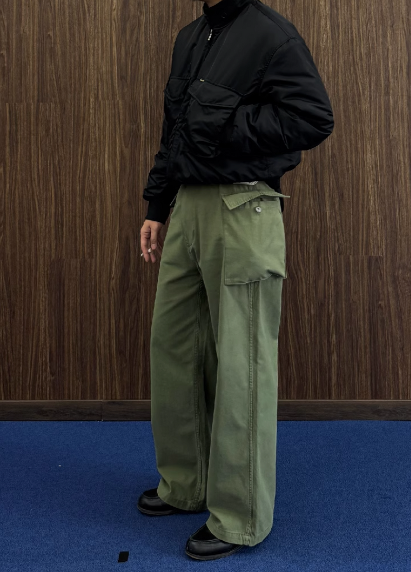 green straight  P43 cargo pants   N4993