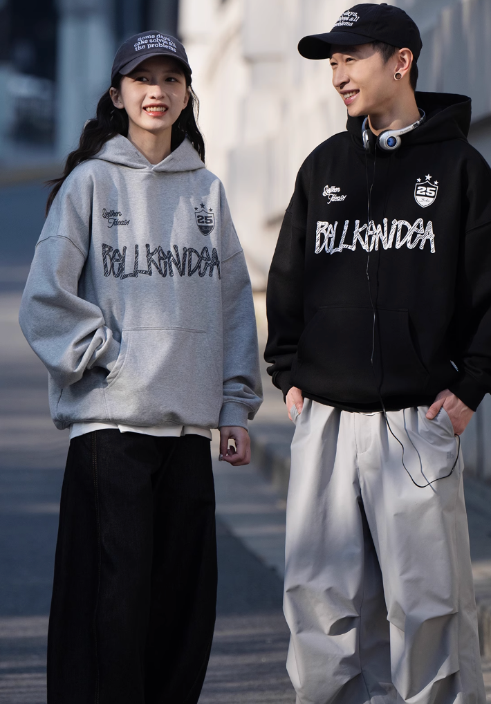 【445G】BELLKENIDEA logo print hoodie   N5113