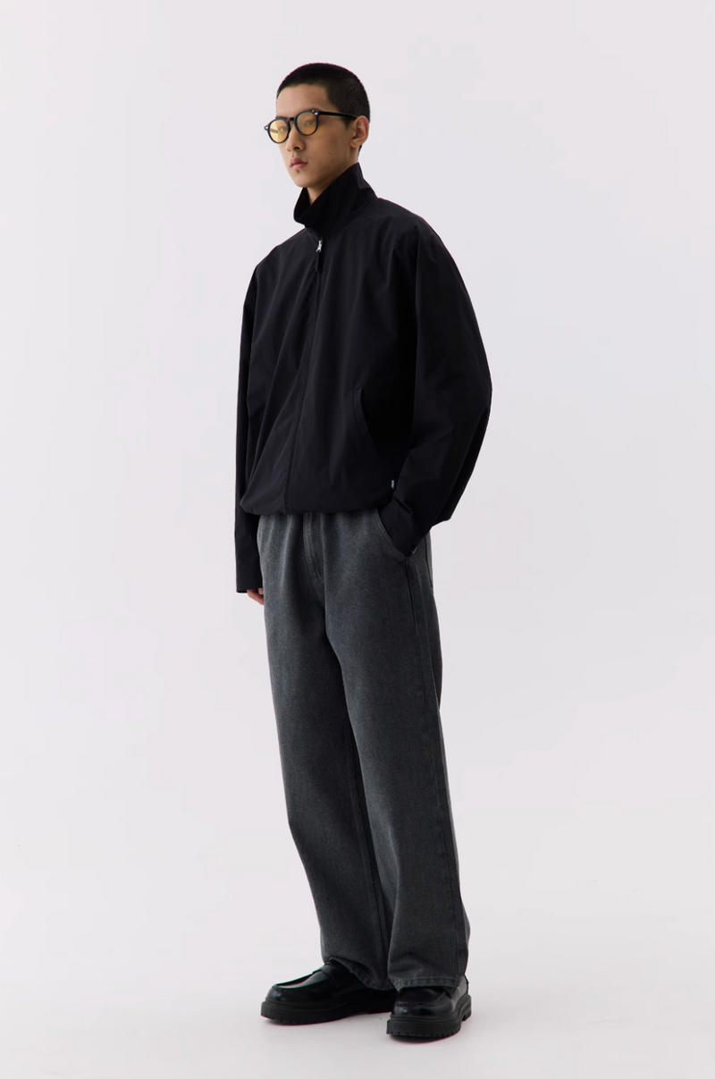 【吸湿性〇】draped denim pants   N5117