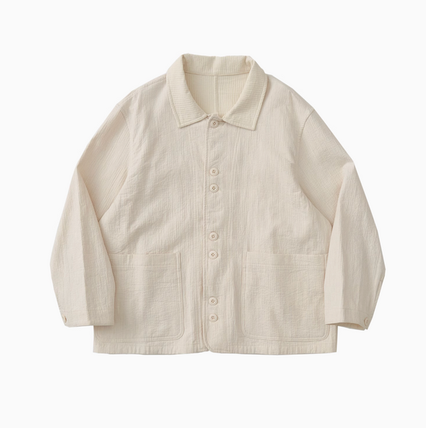 【通気性◎シアーサッカー】off white jacket   N5129