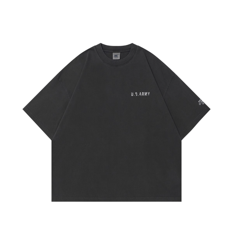300G] WASH ARMY PRINT T-SHIRT N5214