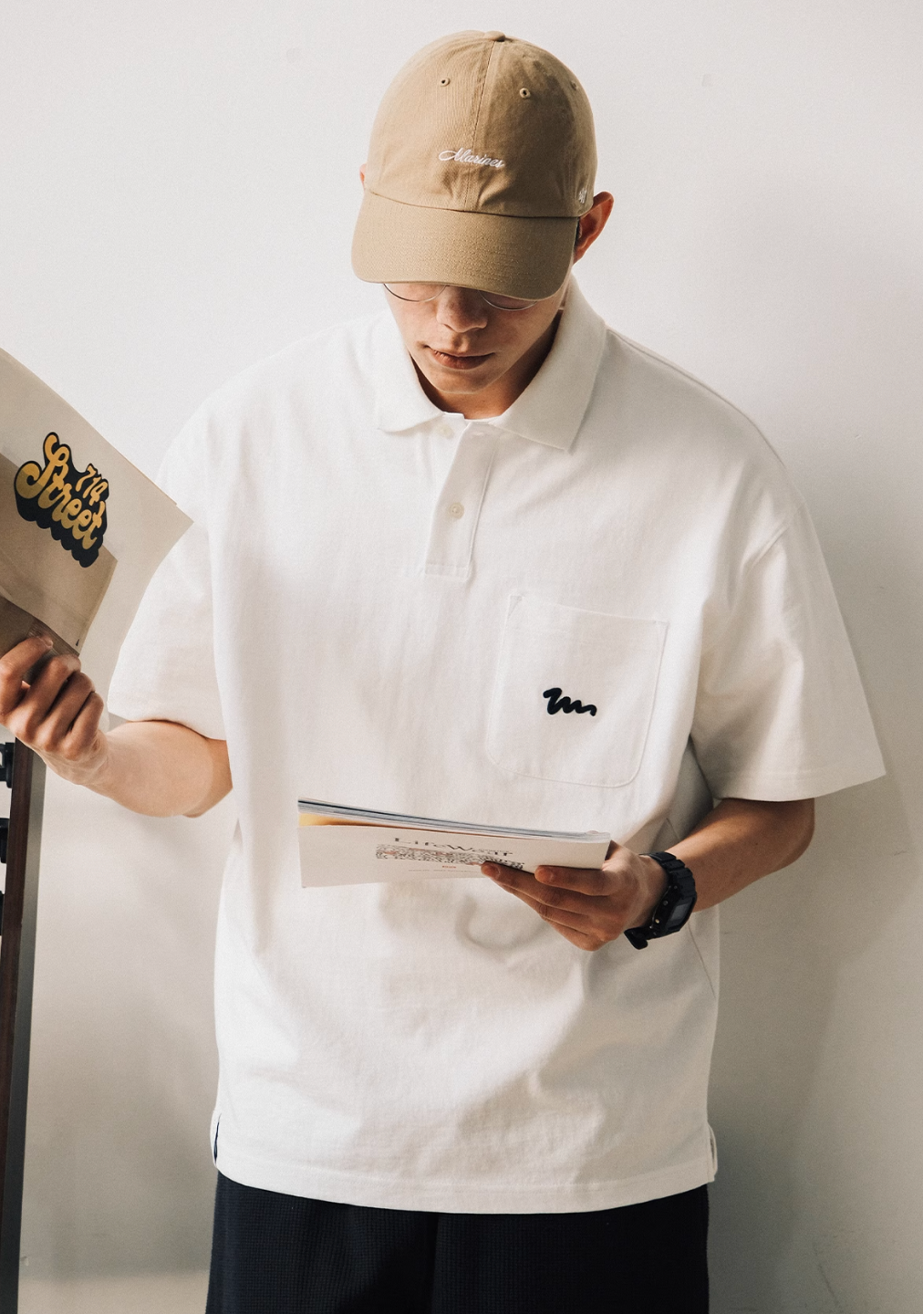 logo pocket polo shirt N5239