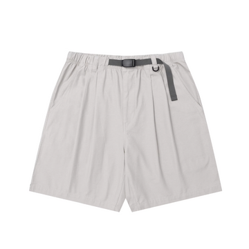 ハーフパンツ ショーツ コットン ツイル 斜めジップ