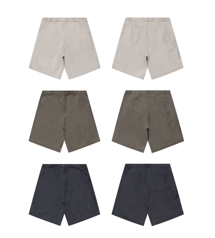 Washed cotton shorts N5295