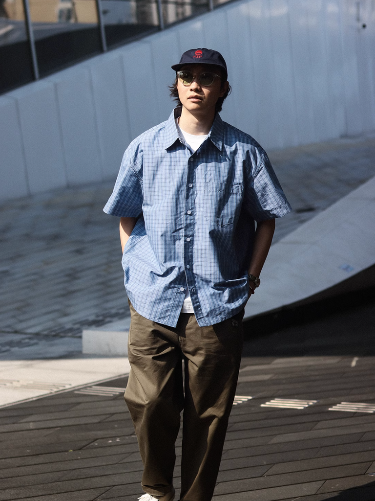 Check Shirt Cotton Loose Fit / チェックシャツ 半袖 コットン ゆったり レトロ N5319