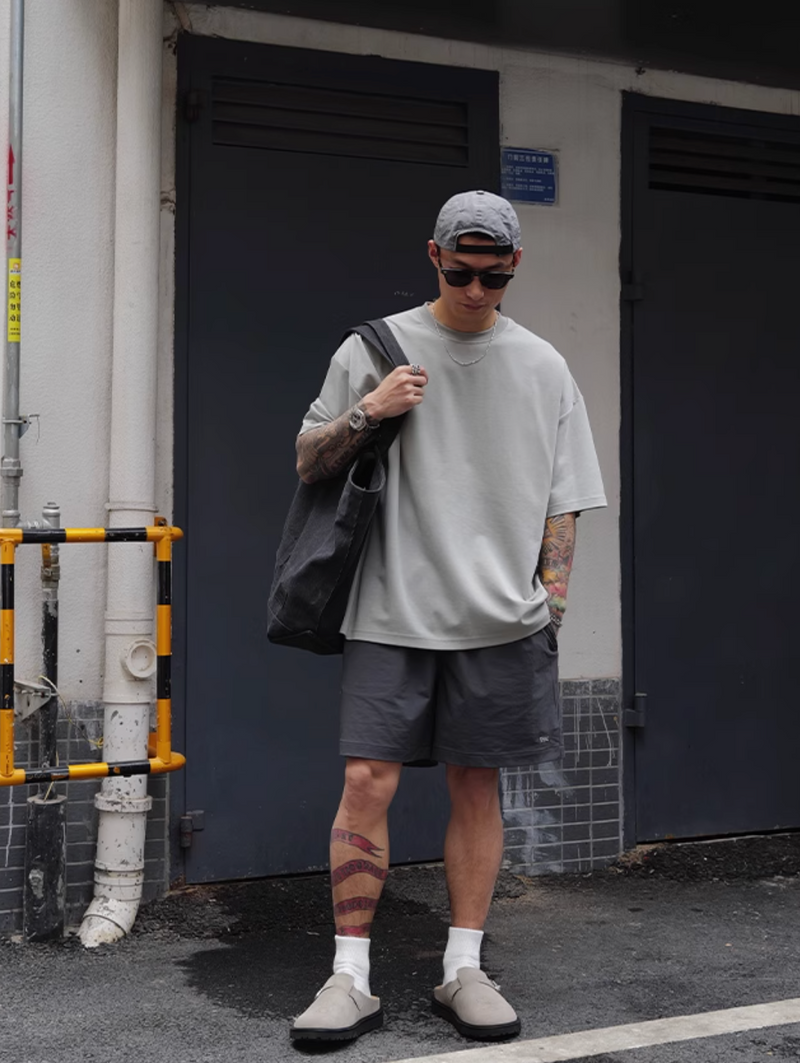 Premium Cotton Nylon Tee / 上質 Tシャツ 半袖 ベーシック ひんやり 透けにくい N5334