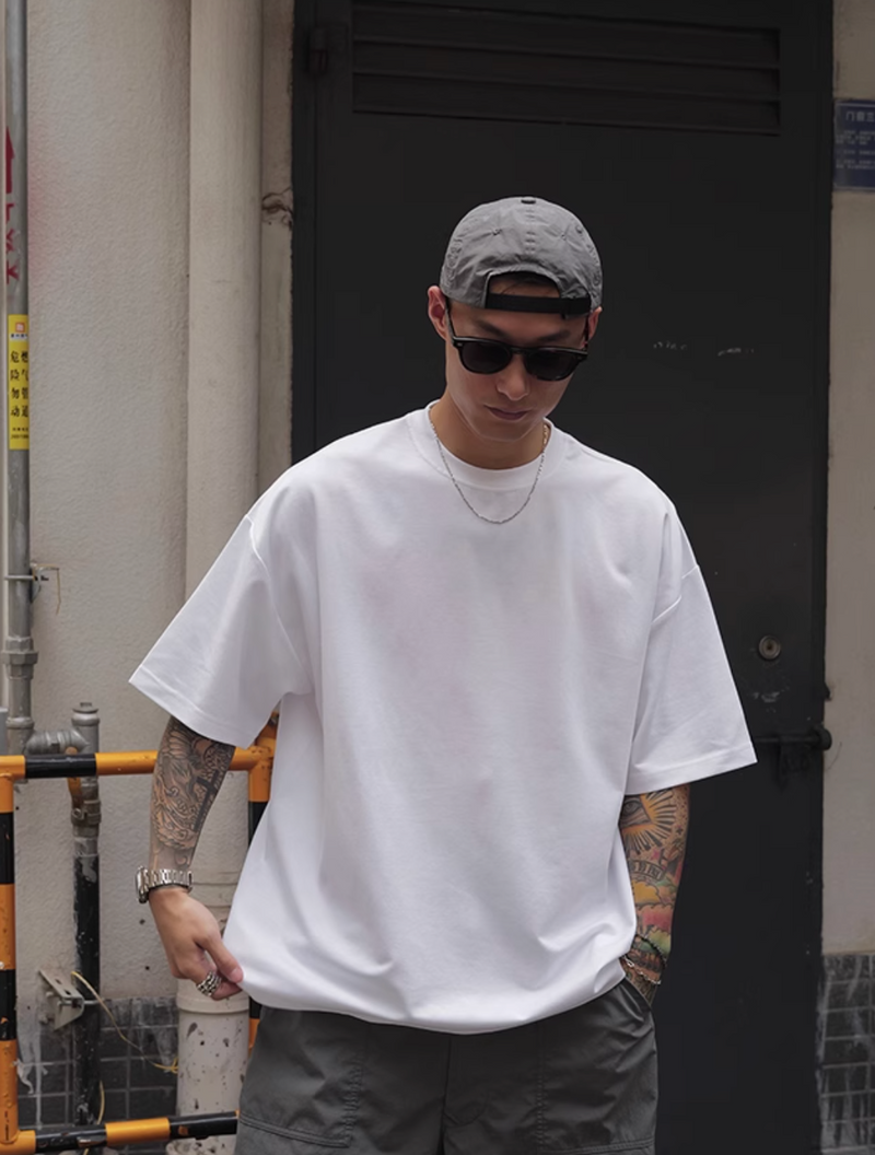 Premium Cotton Nylon Tee / 上質 Tシャツ 半袖 ベーシック ひんやり 透けにくい N5334
