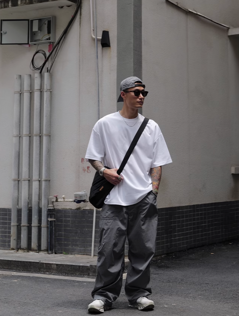Premium Cotton Nylon Tee / 上質 Tシャツ 半袖 ベーシック ひんやり 透けにくい N5334