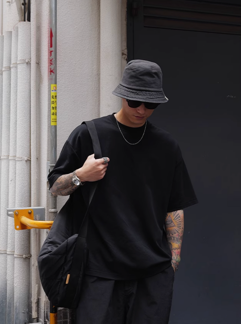 Premium Cotton Nylon Tee / 上質 Tシャツ 半袖 ベーシック ひんやり 透けにくい N5334