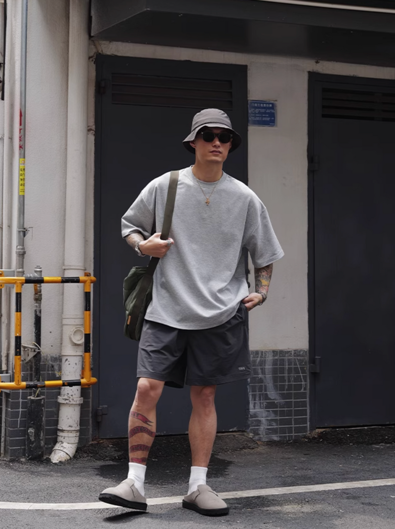 Premium Cotton Nylon Tee / 上質 Tシャツ 半袖 ベーシック ひんやり 透けにくい N5334