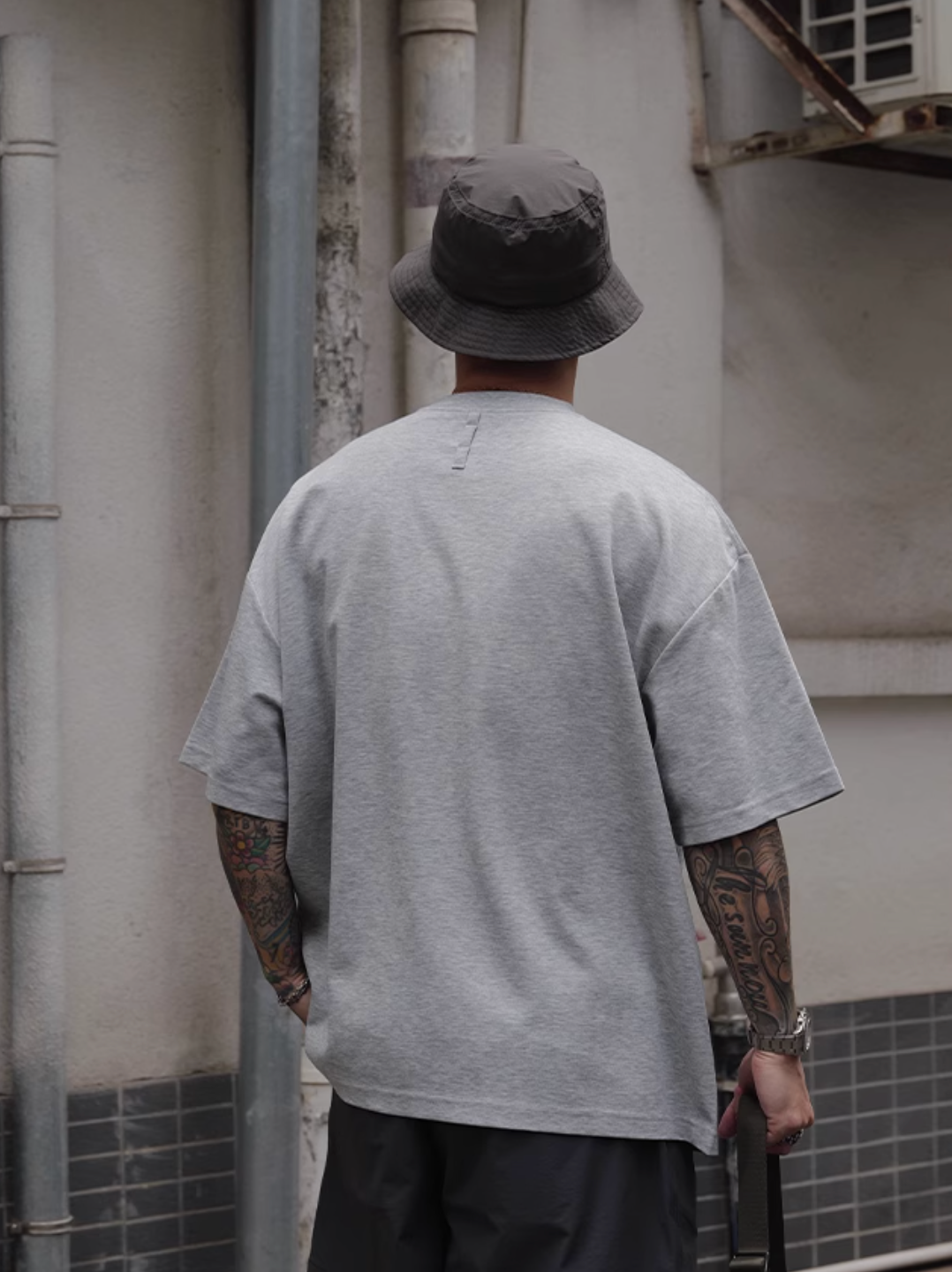 Premium Cotton Nylon Tee / 上質 Tシャツ 半袖 ベーシック ひんやり 透けにくい N5334