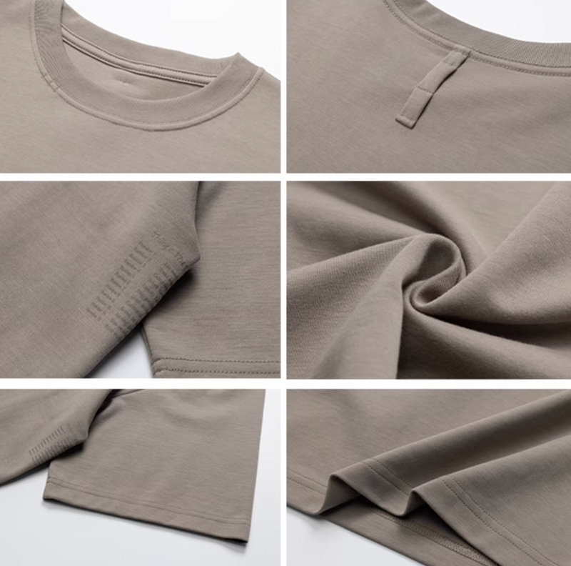 Premium Cotton Nylon Tee / 上質 Tシャツ 半袖 ベーシック ひんやり 透けにくい N5334