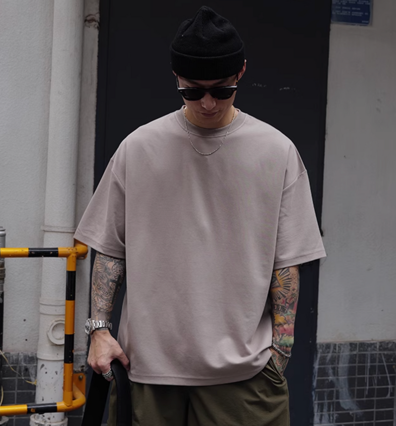 Premium Cotton Nylon Tee / 上質 Tシャツ 半袖 ベーシック ひんやり 透けにくい N5334