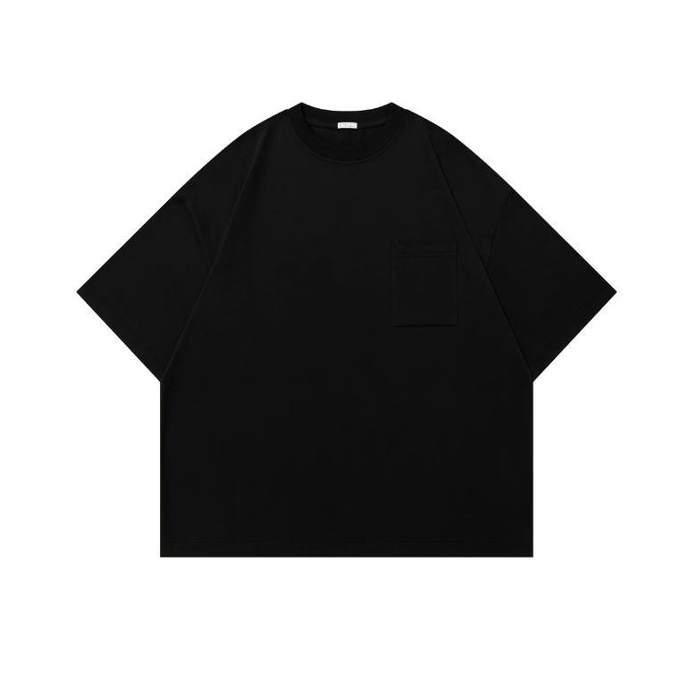 Pocket T-shirt Wide Short / ポケット Tシャツ 半袖 ワイド ショート丈 抗菌 N5335