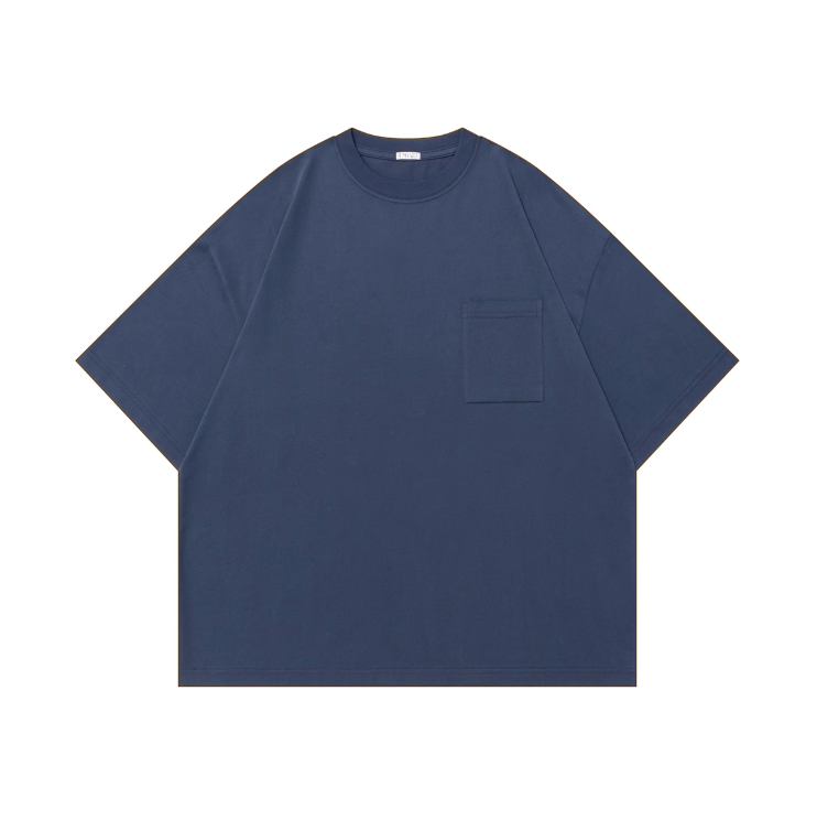 Pocket T-shirt Wide Short / ポケット Tシャツ 半袖 ワイド ショート丈 抗菌 N5335