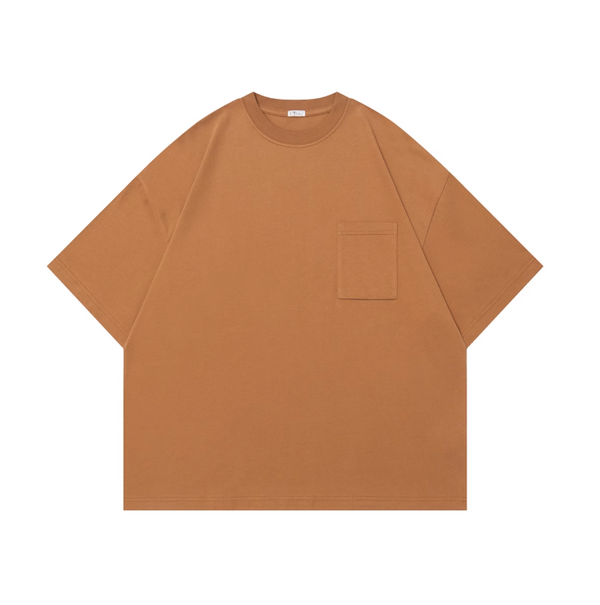Pocket T-shirt Wide Short / ポケット Tシャツ 半袖 ワイド ショート丈 抗菌 N5335