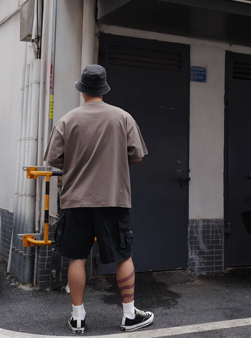 Pocket T-shirt Wide Short / ポケット Tシャツ 半袖 ワイド ショート丈 抗菌 N5335