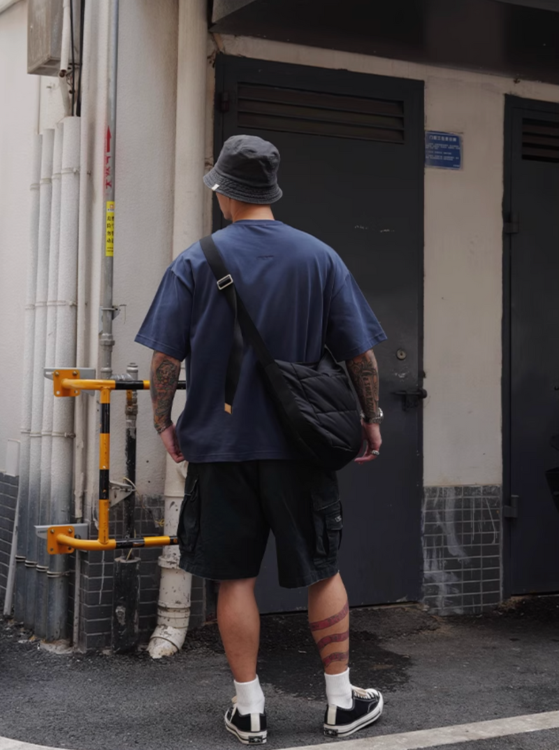 Pocket T-shirt Wide Short / ポケット Tシャツ 半袖 ワイド ショート丈 抗菌 N5335