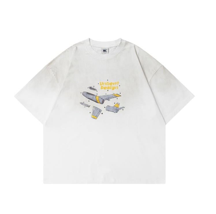 Flight Print T-shirt Heavyweight / 飛行機 プリント Tシャツ 半袖 ヘビーウェイト N5336