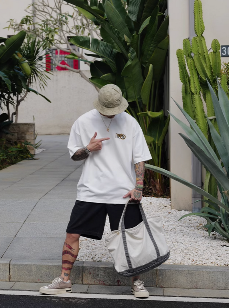 Camp Back Print T-shirt Heavyweight / キャンプ バックプリント Tシャツ 半袖   N5337