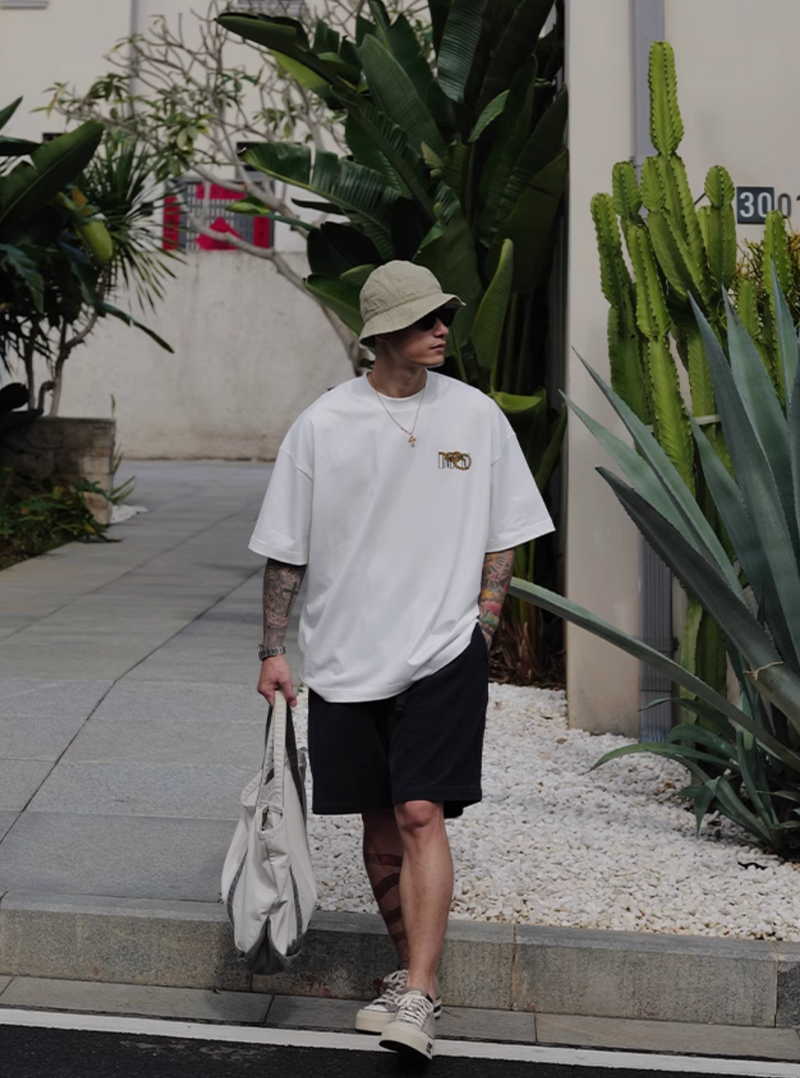 Camp Back Print T-shirt Heavyweight / キャンプ バックプリント Tシャツ 半袖   N5337