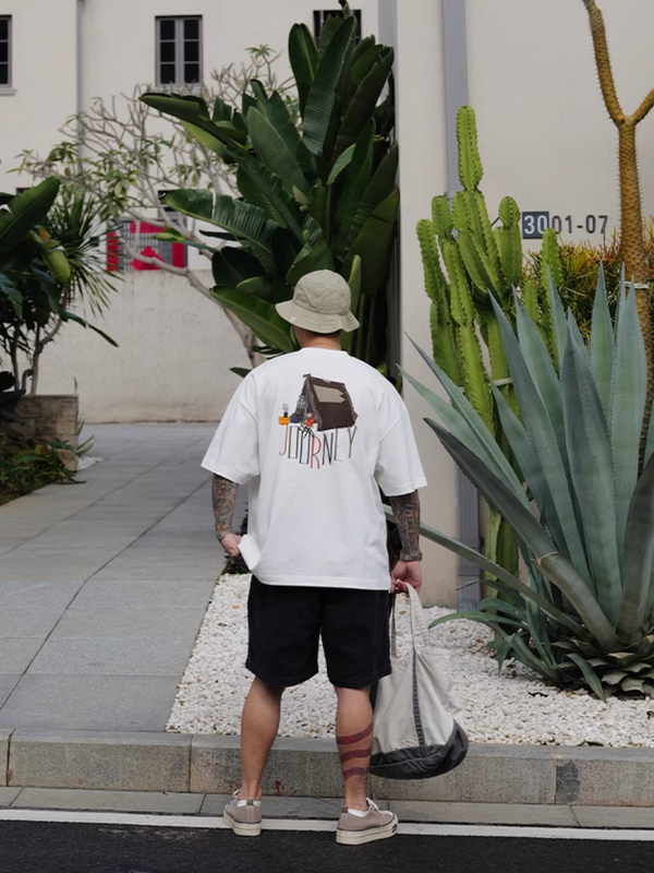 Camp Back Print T-shirt Heavyweight / キャンプ バックプリント Tシャツ 半袖   N5337