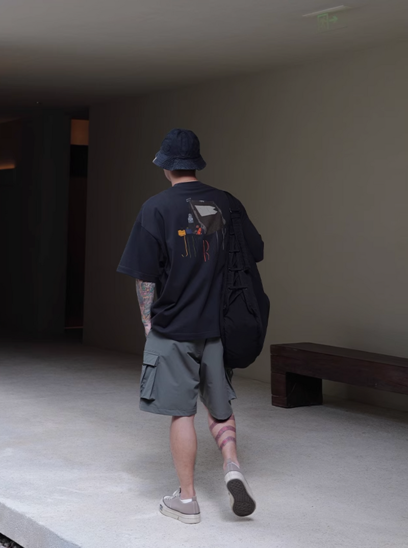 Camp Back Print T-shirt Heavyweight / キャンプ バックプリント Tシャツ 半袖   N5337