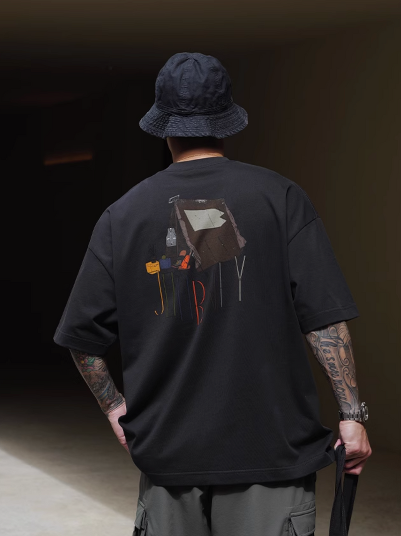 Camp Back Print T-shirt Heavyweight / キャンプ バックプリント Tシャツ 半袖   N5337