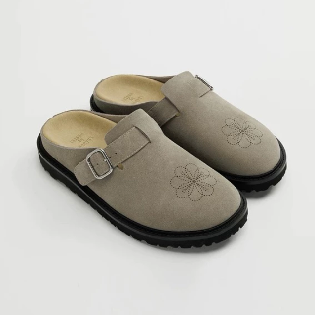 Suede Mule Slippers Platform Sole / スエード ミュール スリッパ 厚底 N5341