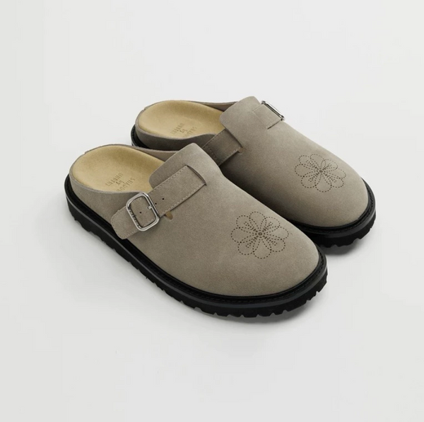 Suede Mule Slippers Platform Sole / スエード ミュール スリッパ 厚底 N5341