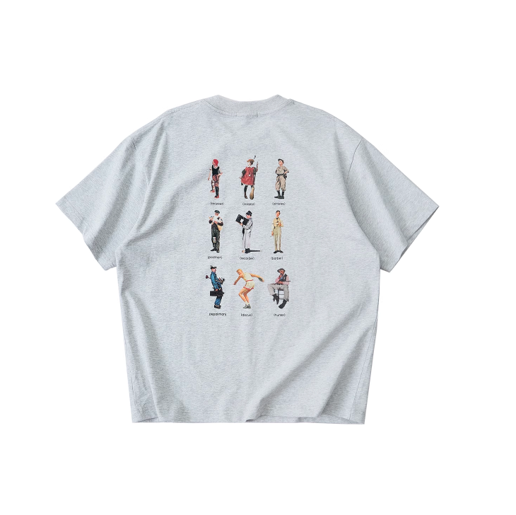 Back print pocket T-shirt N5348