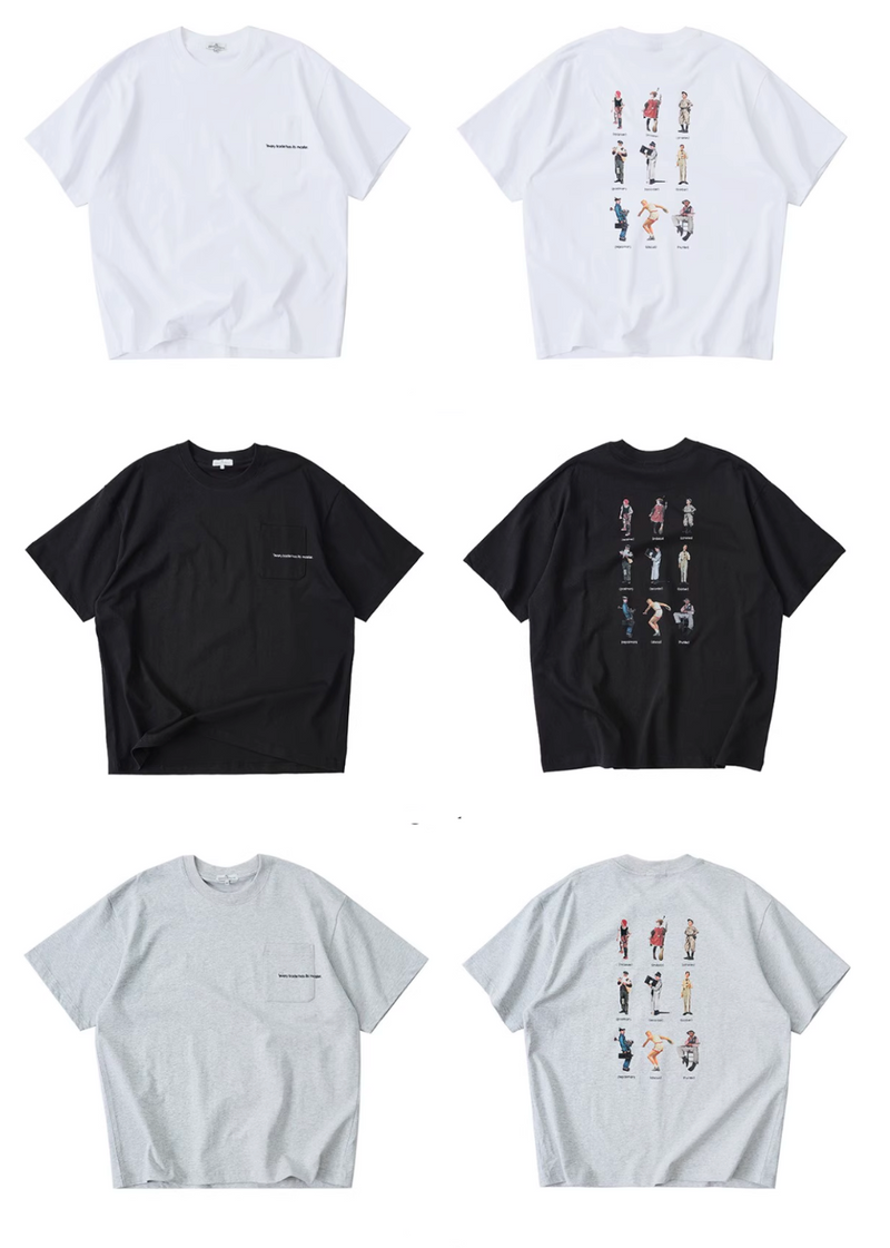 Back print pocket T-shirt N5348