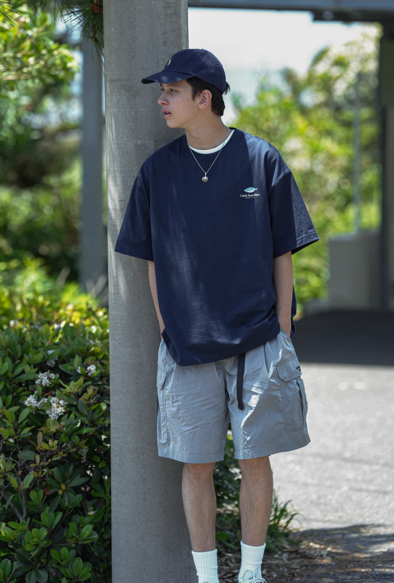 surfing print t-shirt N5375