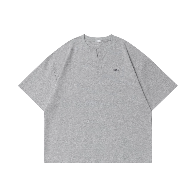 Henley Neck T-shirt Skipper / ヘンリーネック Tシャツ 半袖 スキッパー 夏 N5379