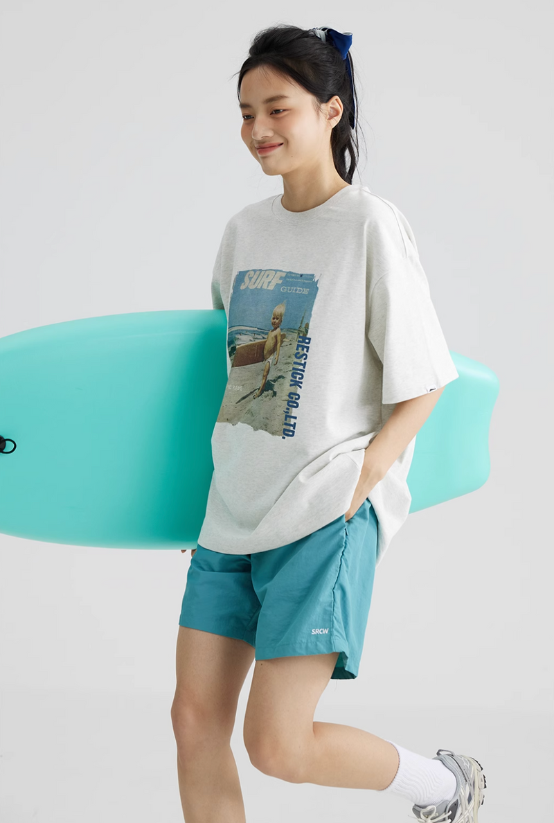 Surf Boy Print T-shirt Vintage / サーフ少年 プリント Tシャツ 半袖 ヴィンテージ N5336