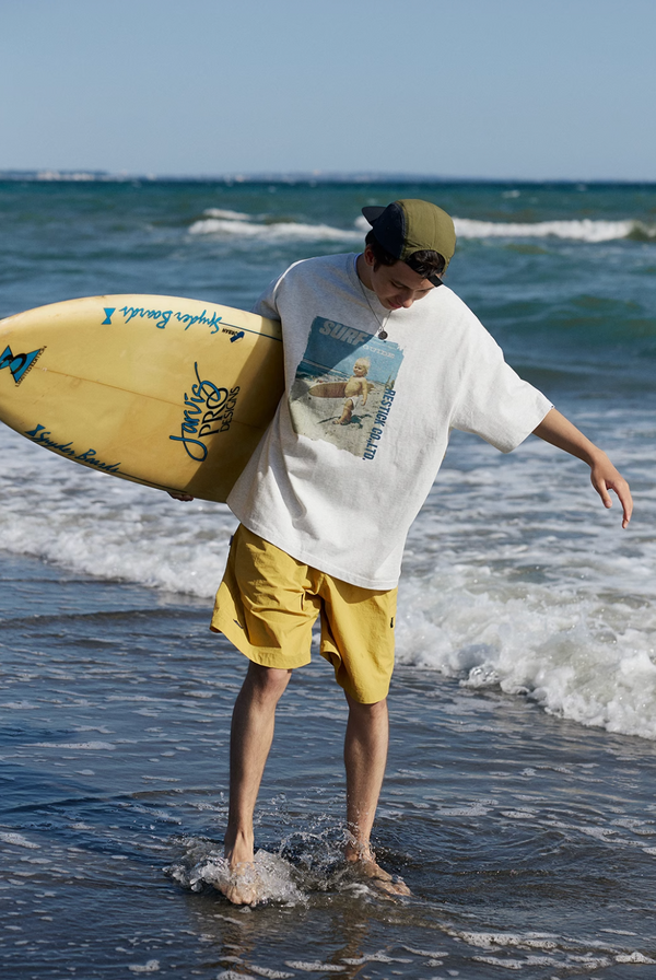 Surf Boy Print T-shirt Vintage / サーフ少年 プリント Tシャツ 半袖 ヴィンテージ N5336