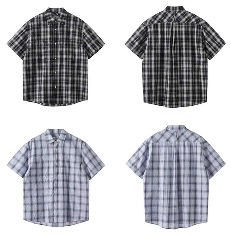 レトロチェックシャツ メンズ レディース 綿100% 長袖｜Retro Check SHIRT N5370