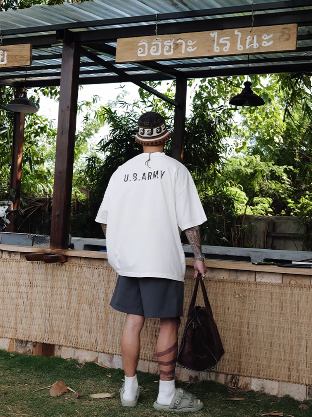 Retro print short sleeve T-shirt N5381