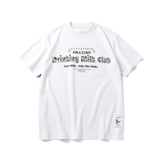 Milk Box Print T-Shirt / 【ひんやり冷感/快適素材】ミルクボックス プリント Tシャツ  N5397
