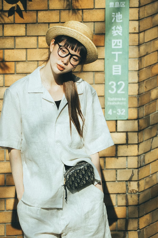 Linen Shirt / 100%リネン半袖シャツ オールドマネー 夏 快適 天然素材 上質 N5395
