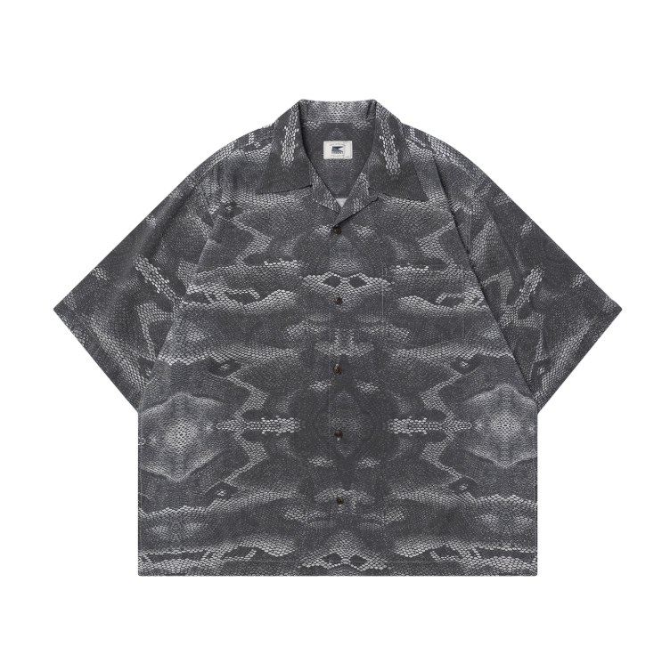オープンカラー 蛇柄シャツ モダール混紡素材 / Snake Print Shirt N5423