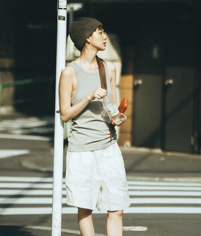 上質コットン混 型崩れしにくい快適タンクトップ / COTTON TANK TOP N5425