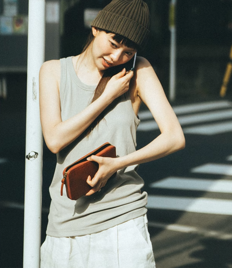 上質コットン混 型崩れしにくい快適タンクトップ / COTTON TANK TOP N5425