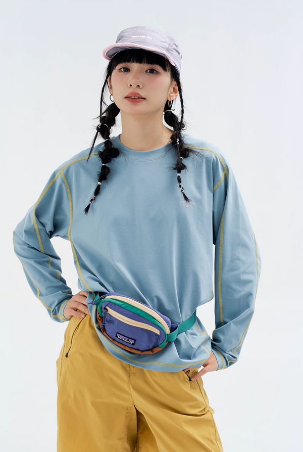 UVカットUPF50+ 7A抗菌 吸湿速乾 長袖Tシャツ レディース コントラストライン / Contrast Line Active Tee N5436