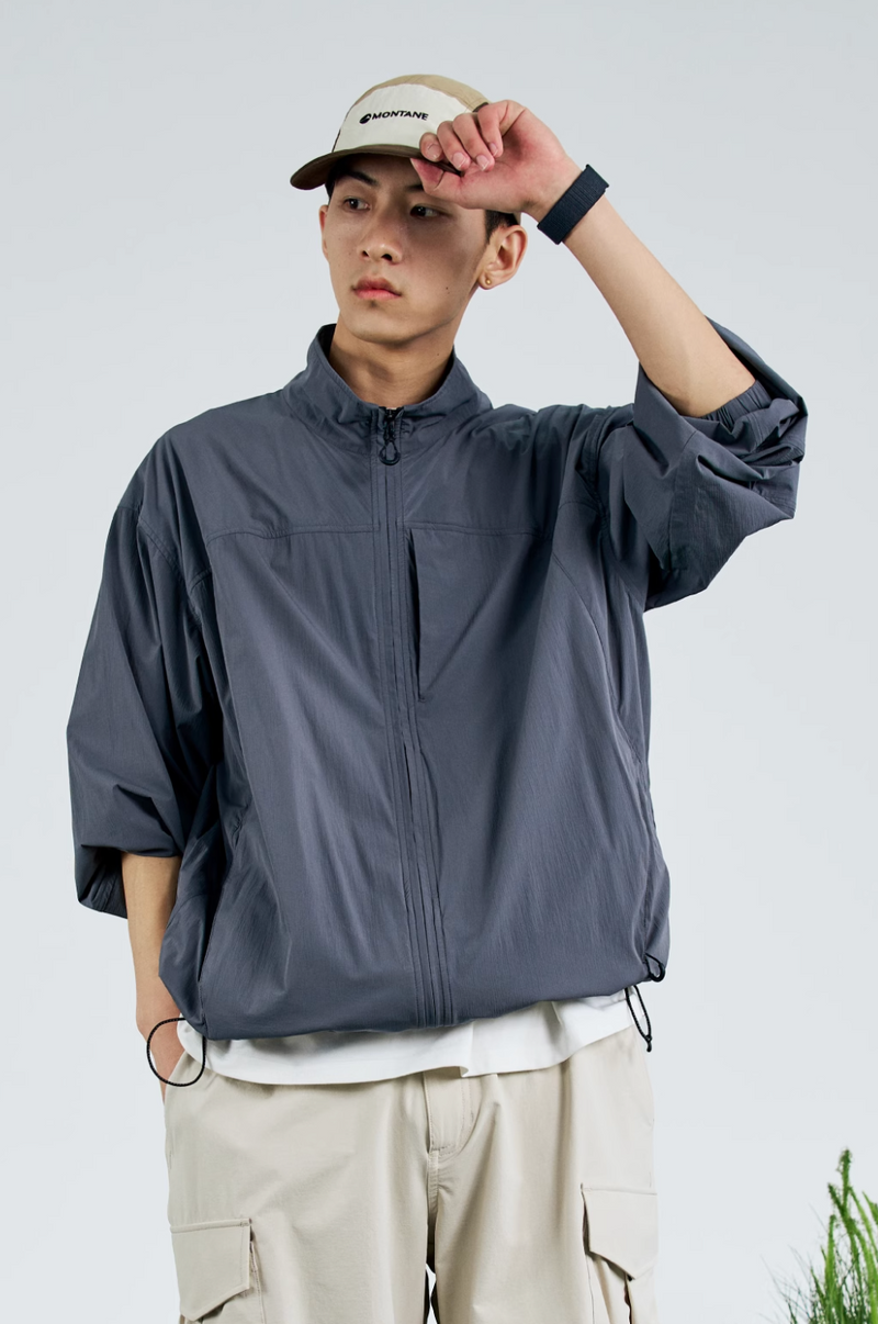 超軽量 UVカット ストレッチ コーチジャケット メンズ 接触冷感 透気速乾 / Air Coach Jacket N5437