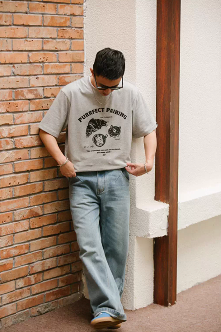 ポップアートプリントTシャツ コットン100% / Pop Art Print T-shirt N5503