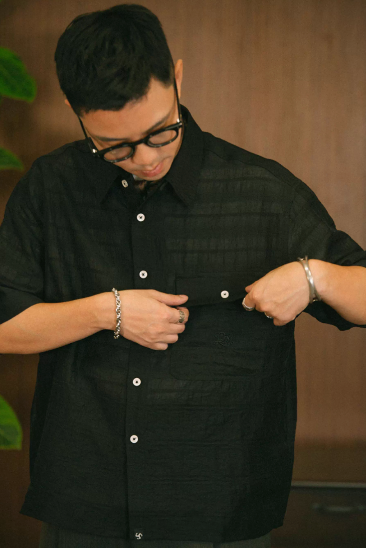 クラウドラインボックスシャツ テンセル混紡 / Cloud Line Box Shirt N5504