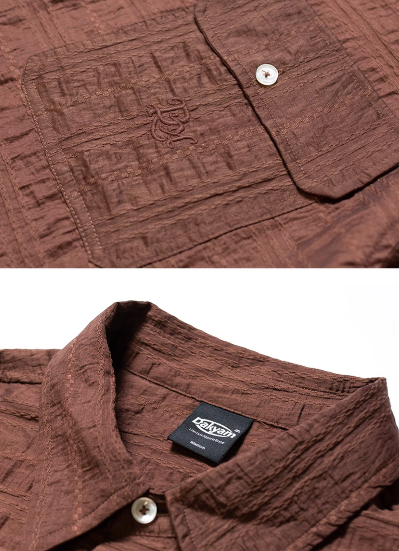 クラウドラインボックスシャツ テンセル混紡 / Cloud Line Box Shirt N5504