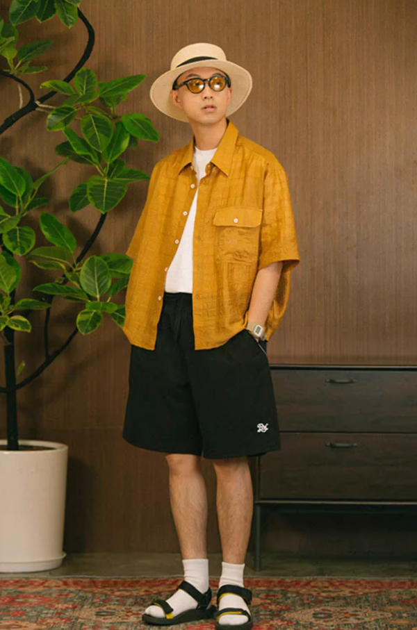 クラウドラインボックスシャツ テンセル混紡 / Cloud Line Box Shirt N5504